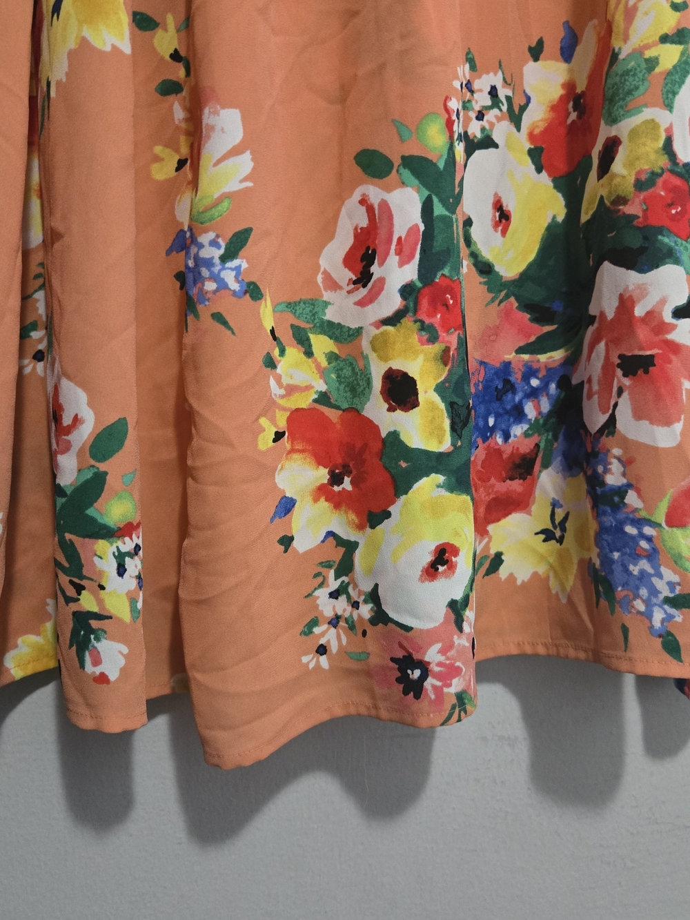 Express Peach Floral Maxi Dress - Picture 6 of 7
